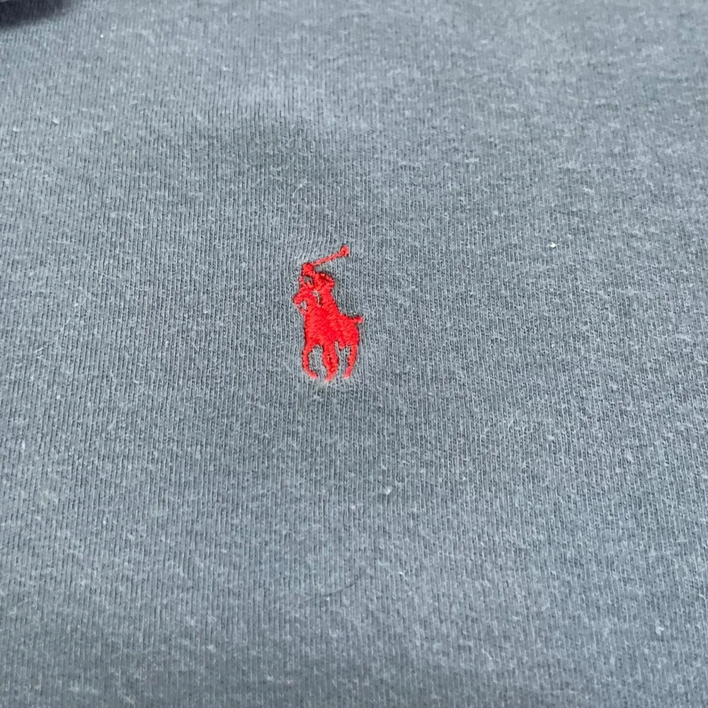 Vintage 90s Polo Ralph Lauren Shirt Large L Blue Slate Made In Hong Kong Pony